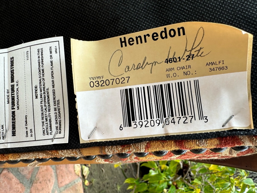 Impressive Henredon Furniture Burl Walnut Marquetry Top Formal Dining Table 92'W X 52'D X 30.5'H With One Leaf 22'W And Six Henredon Dining Chairs And Two Henredon Armchairs (8 Chairs Total) Estimate $10,000+ [Photo 16]