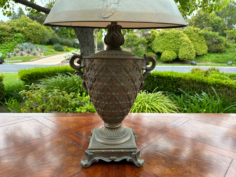 Plaster Urn Table Lamp 34'H [Photo 3]