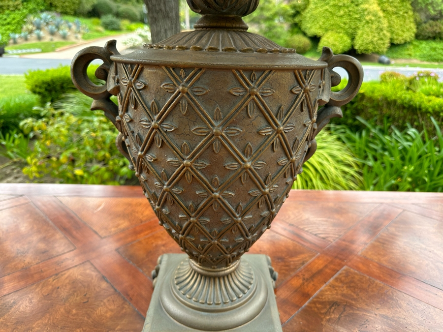 Plaster Urn Table Lamp 34'H [Photo 4]