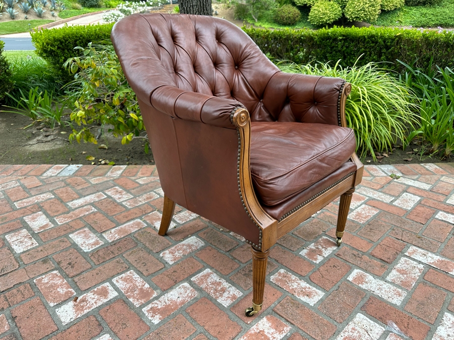 Drexel Heritage Lillian August Leather Armchair 29'W [Photo 6]