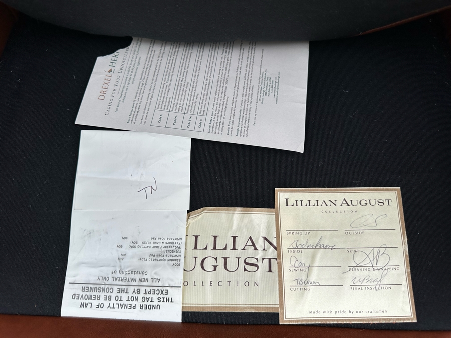 Drexel Heritage Lillian August Leather Armchair 29'W [Photo 4]