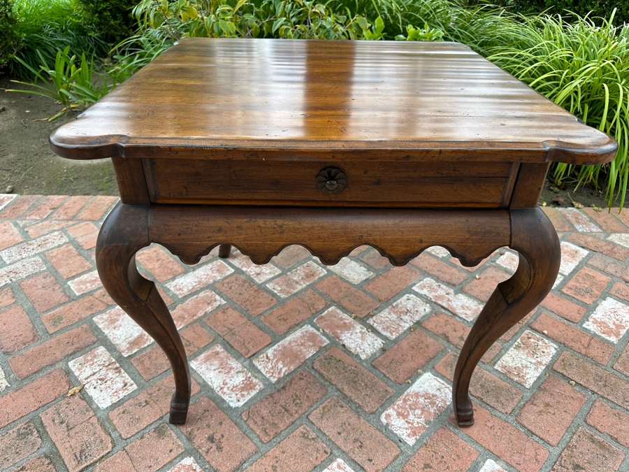 Drexel Heritage Wooden Sidetable With Drawer 30.5'W X 26'H [Photo 3]