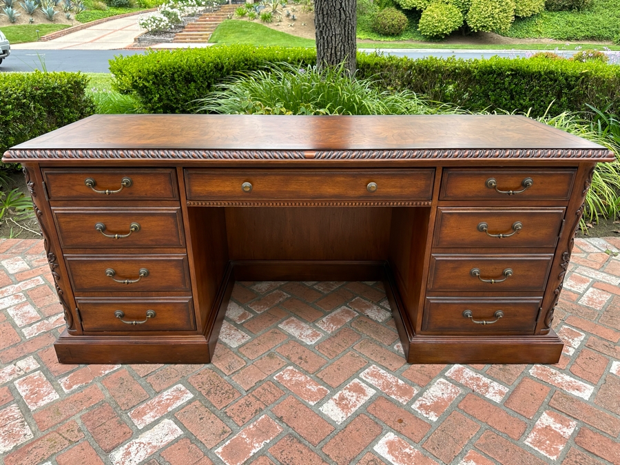 Seven Seas By Hooker Furniture Wooden Office Desk 6'W X 2'D X 31.5'H [Photo 2]