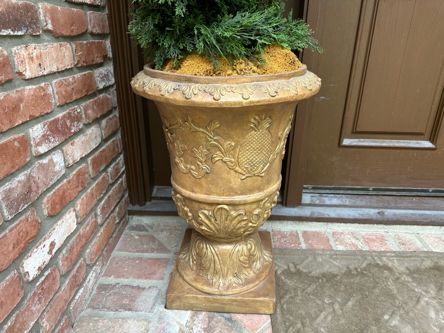 Pair Of Artificial Indoor Trees With Urn Planters 91'H [Photo 3]