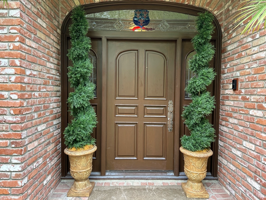 Pair Of Artificial Indoor Trees With Urn Planters 91'H [Photo 2]