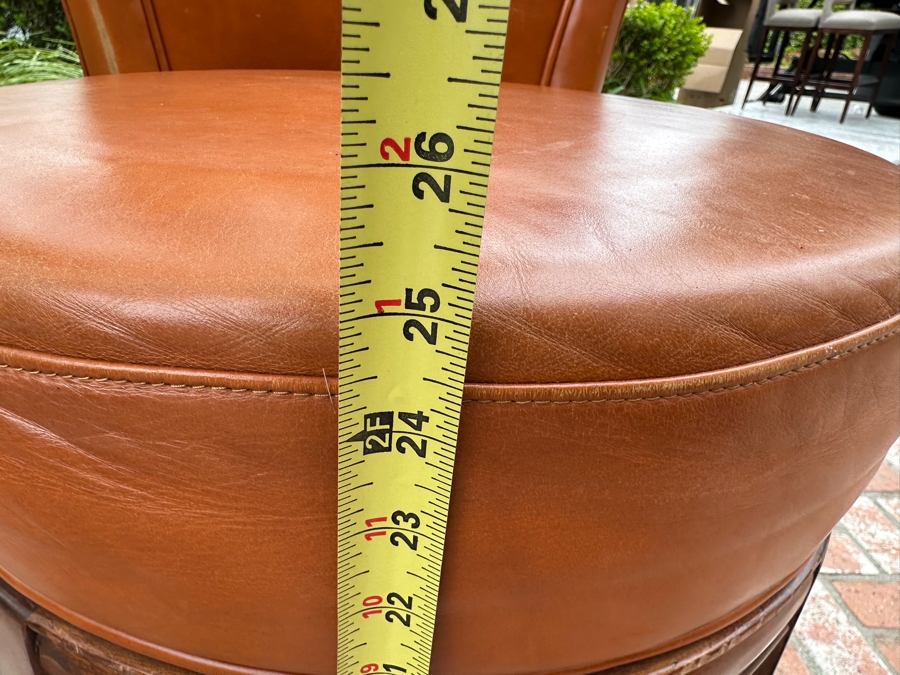 Pair Of Leather Swivel Barstools 25'H Seat Height [Photo 5]