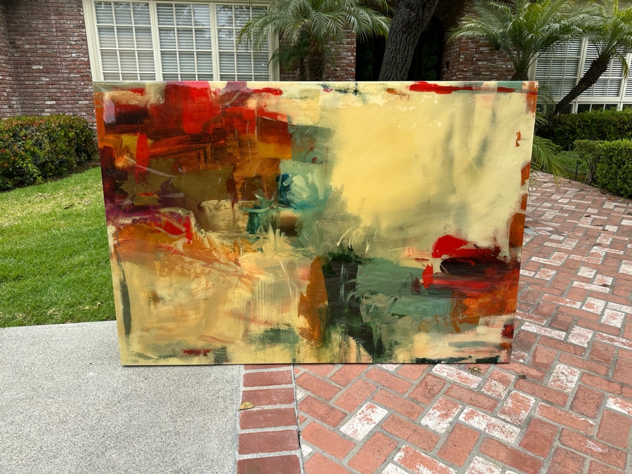 Renewed Passport Abstract Wrapped Canvas On Board Print Glossy Finish By Chelsea Art Studio 68' X 47' Retails $1,200 [Photo 3]