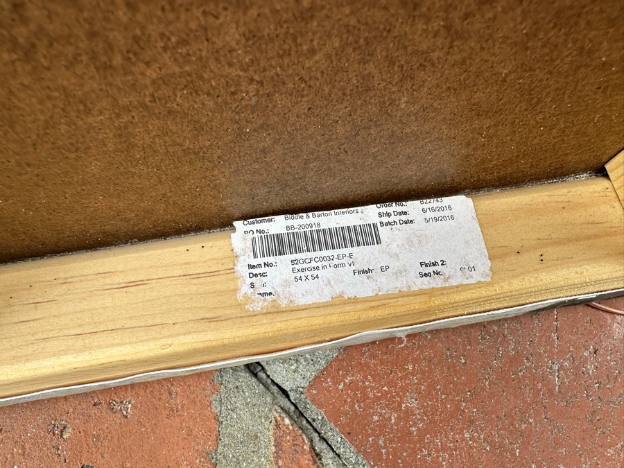 Exercise In Form VI By Fern Cassidy Wrapped Canvas On Board Print 54' X 54' Retails $1,600 [Photo 6]