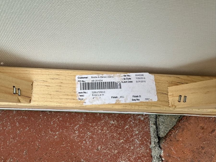 Abstract Stretched Canvas Print Titled 'Entagle IV' 54' X 54' Retails $1,200 [Photo 8]