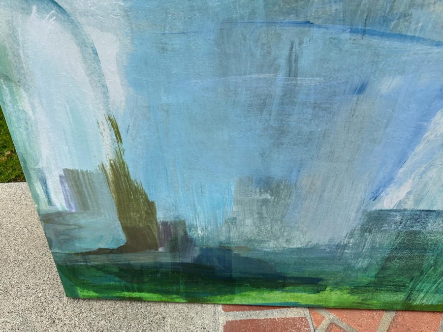 Abstract Stretched Canvas Print Titled 'Entagle IV' 54' X 54' Retails $1,200 [Photo 5]