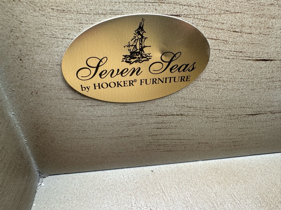 Seven Seas By Hooker Furniture Buffet Sideboard (Missing Hardware On Right Cabinet Door) 86'W X 22'D X 40'H Estimate $900 [Photo 7]