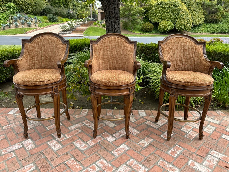 Three Century Furniture Swivel Upholstered Barstools 30' Seat Height 48'H [Photo 1]