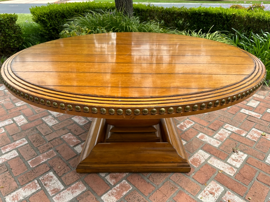 Stunning Century Furniture Pedestal Dining Table 65'R X 31'H With Single Leaf 22'W [Photo 2]