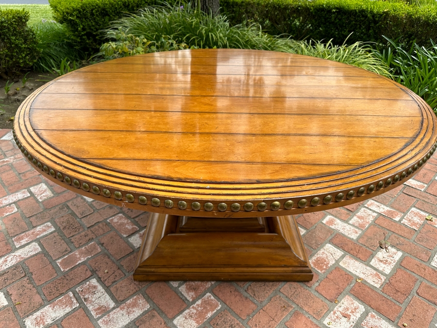 Stunning Century Furniture Pedestal Dining Table 65'R X 31'H With Single Leaf 22'W [Photo 5]
