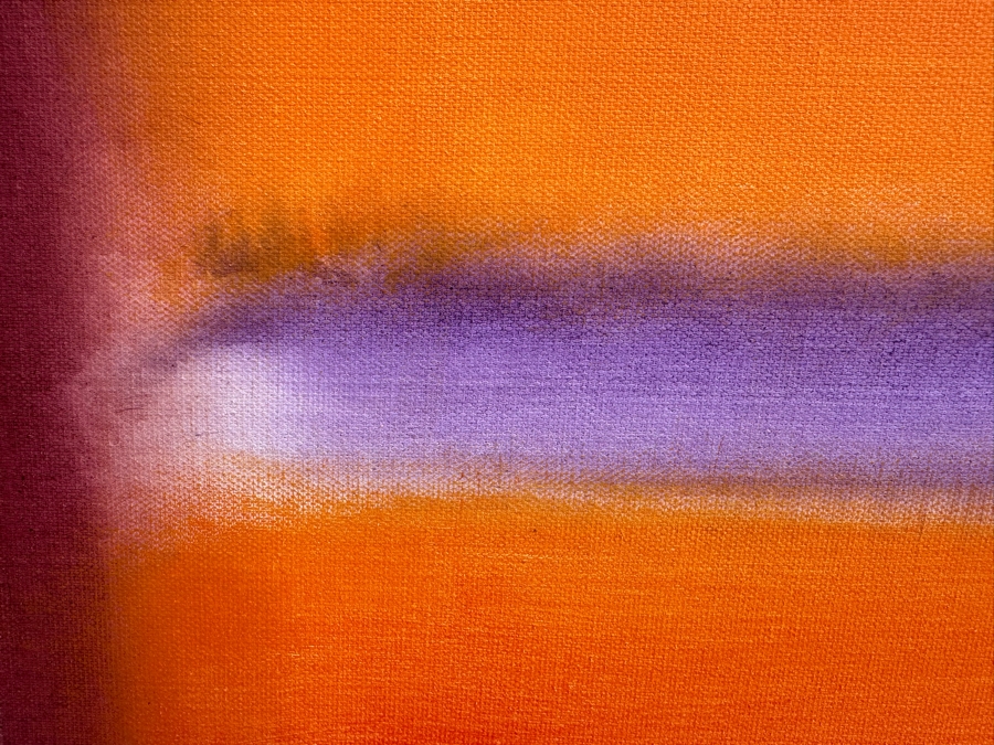 Gerrit Greve (1948-2024, Cardiff by the Sea, CA) Original Modernist Abstract Color Field Acrylic Painting On Canvas In Manner Of Mark Rothko 2023 Signed Verso 40' X 30' Estimate $1,000-$2,000 [Photo 3]