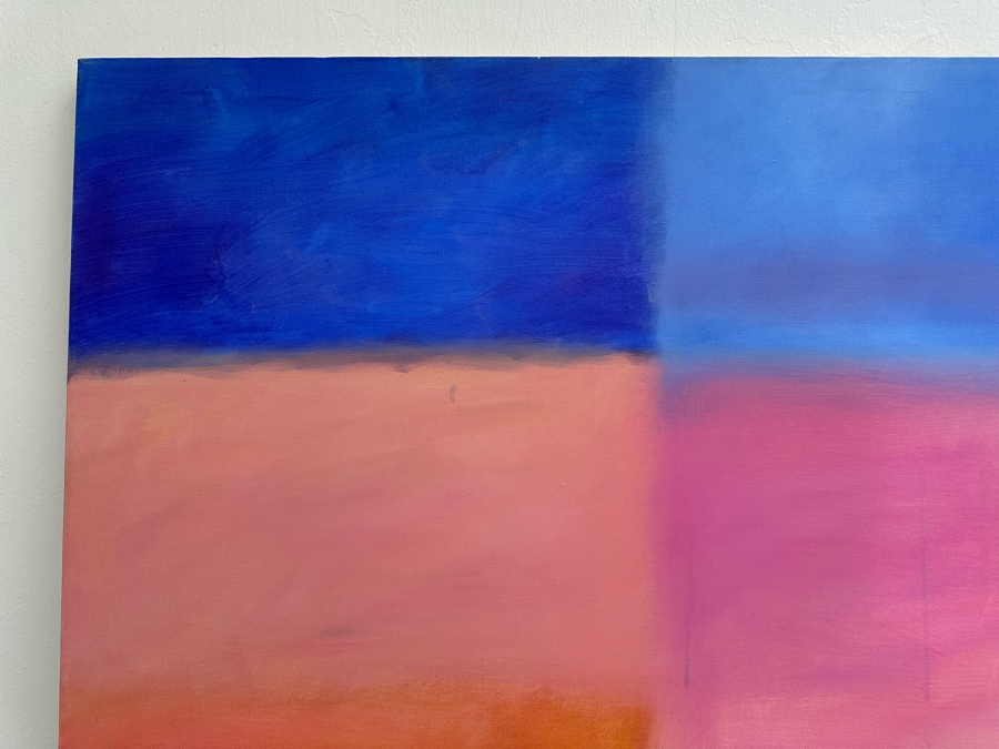 Gerrit Greve (1948-2024, Cardiff by the Sea, CA) Large Original Triptych Modernist Abstract Acrylic Paintings On Canvas Unsigned 144'W X 54'H Estimate $3,000-$6,000 [Photo 5]