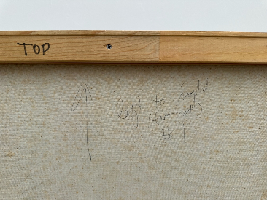 Gerrit Greve (1948-2024, Cardiff by the Sea, CA) Large Original Triptych Modernist Abstract Acrylic Paintings On Canvas Unsigned 144'W X 54'H Estimate $3,000-$6,000 [Photo 13]