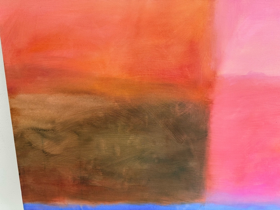 Gerrit Greve (1948-2024, Cardiff by the Sea, CA) Large Original Triptych Modernist Abstract Acrylic Paintings On Canvas Unsigned 144'W X 54'H Estimate $3,000-$6,000 [Photo 4]