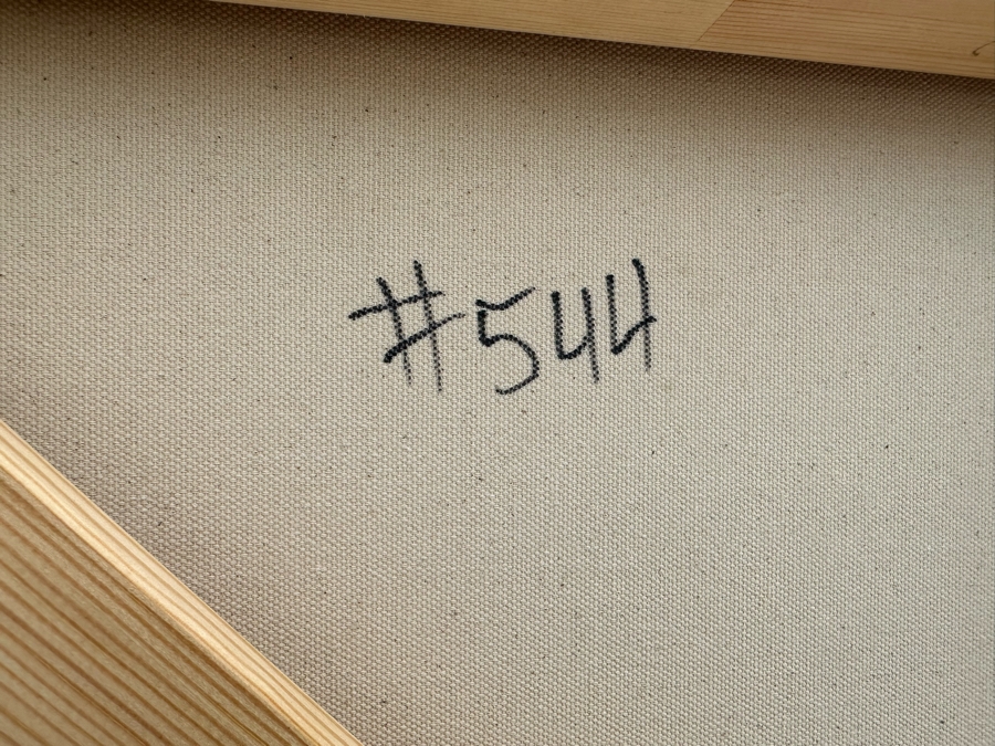 Gerrit Greve (1948-2024, Cardiff by the Sea, CA) Original Modernist Abstract Color Field Acrylic Painting On Canvas In Manner Of Mark Rothko 2019 Signed Verso 36' X 36' Estimate $1,000-$2,000 [Photo 8]