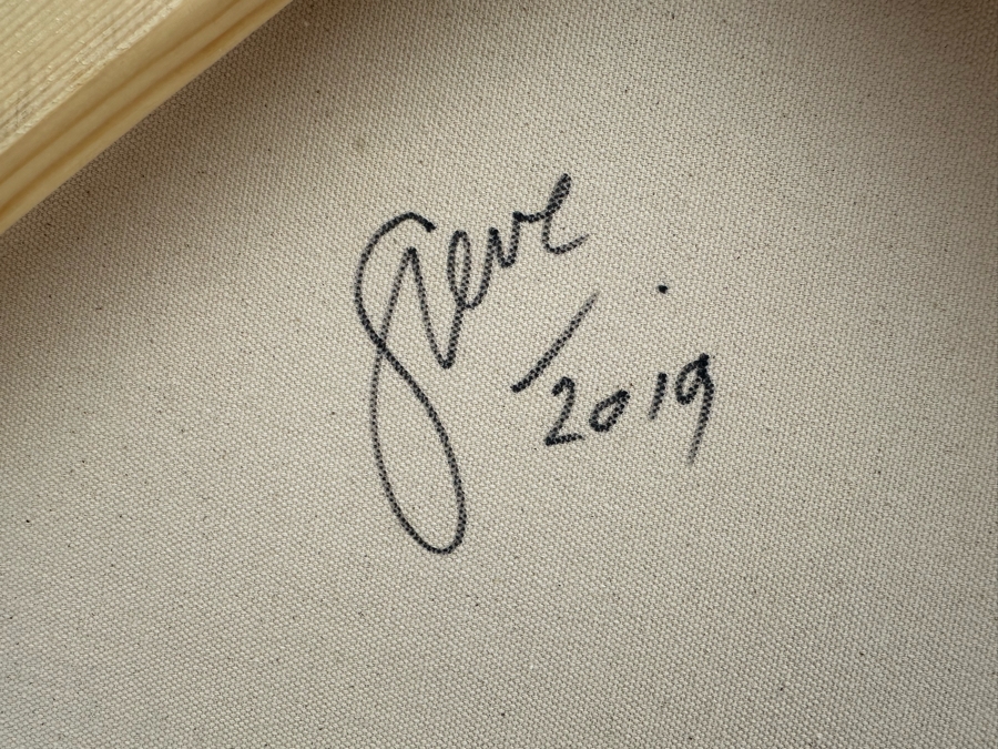 Gerrit Greve (1948-2024, Cardiff by the Sea, CA) Original Modernist Abstract Color Field Acrylic Painting On Canvas In Manner Of Mark Rothko 2019 Signed Verso 36' X 36' Estimate $1,000-$2,000 [Photo 7]