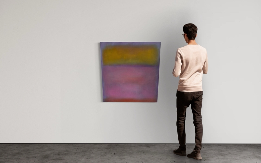 Gerrit Greve (1948-2024, Cardiff by the Sea, CA) Original Modernist Abstract Color Field Acrylic Painting On Canvas In Manner Of Mark Rothko 2019 Signed Verso 36' X 36' Estimate $1,000-$2,000 [Photo 2]