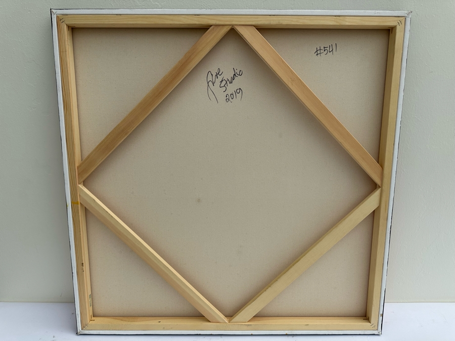 Gerrit Greve (1948-2024, Cardiff by the Sea, CA) Original Modernist Abstract Color Field Acrylic Painting On Canvas In Manner Of Mark Rothko 2019 Signed Verso 36' X 36' Estimate $1,000-$2,000 [Photo 6]