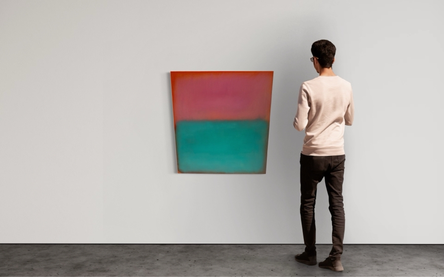 Gerrit Greve (1948-2024, Cardiff by the Sea, CA) Original Modernist Abstract Color Field Acrylic Painting On Canvas In Manner Of Mark Rothko 2019 Signed Verso 36' X 36' Estimate $1,000-$2,000 [Photo 2]