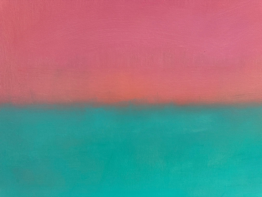 Gerrit Greve (1948-2024, Cardiff by the Sea, CA) Original Modernist Abstract Color Field Acrylic Painting On Canvas In Manner Of Mark Rothko 2019 Signed Verso 36' X 36' Estimate $1,000-$2,000 [Photo 4]