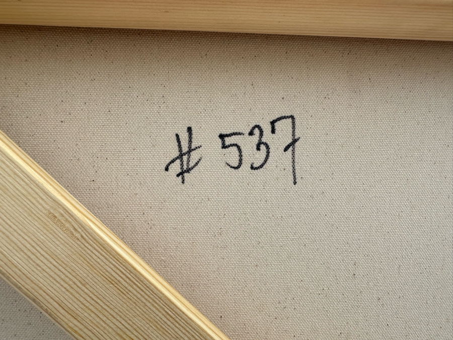 Gerrit Greve (1948-2024, Cardiff by the Sea, CA) Original Modernist Abstract Color Field Acrylic Painting On Canvas In Manner Of Mark Rothko 2019 Signed Verso 36' X 36' Estimate $1,000-$2,000 [Photo 8]