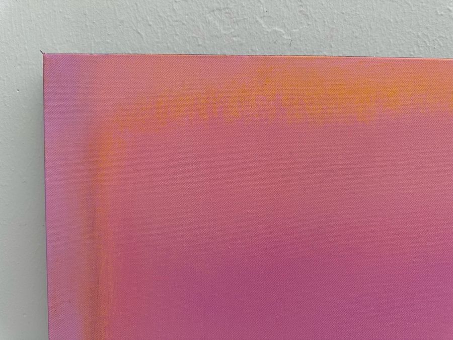 Gerrit Greve (1948-2024, Cardiff by the Sea, CA) Original Modernist Abstract Color Field Acrylic Painting On Canvas In Manner Of 2019 Signed Verso Mark Rothko 36' X 36' Estimate $1,000-$2,000 [Photo 4]