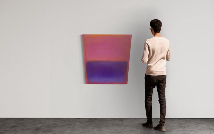 Gerrit Greve (1948-2024, Cardiff by the Sea, CA) Original Modernist Abstract Color Field Acrylic Painting On Canvas In Manner Of 2019 Signed Verso Mark Rothko 36' X 36' Estimate $1,000-$2,000 [Photo 2]