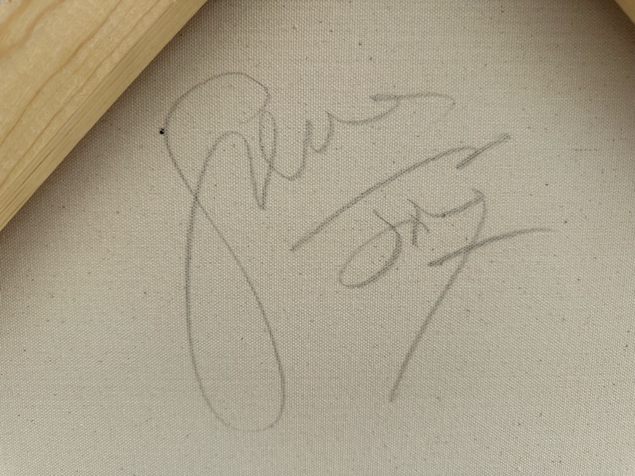 Gerrit Greve (1948-2024, Cardiff by the Sea, CA) Original Modernist Abstract Mixed Media Sand Acrylic Painting On Canvas 2007 Signed Verso 36' X 36' Estimate $1,000-$2,000 [Photo 8]