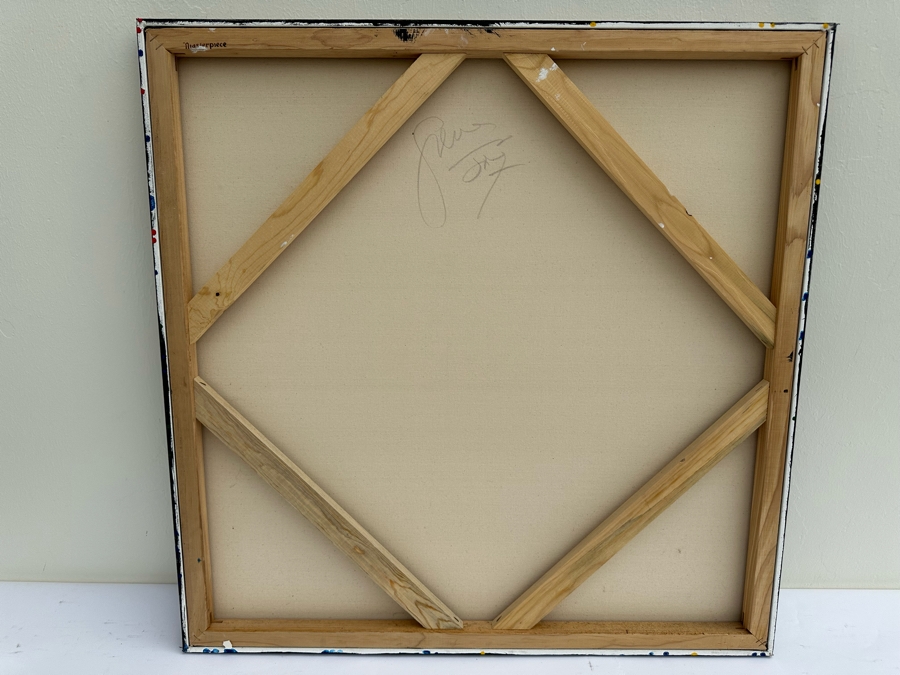 Gerrit Greve (1948-2024, Cardiff by the Sea, CA) Original Modernist Abstract Mixed Media Sand Acrylic Painting On Canvas 2007 Signed Verso 36' X 36' Estimate $1,000-$2,000 [Photo 7]