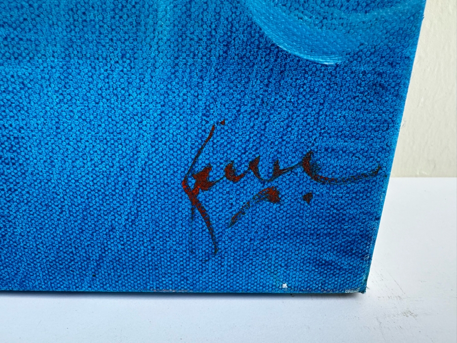 Gerrit Greve (1948-2024, Cardiff by the Sea, CA) Original Abstract Colorful Underwater Ocean Acrylic Painting On Canvas 2021 Signed Verso 36' X 36' Estimate $1,000-$2,000 [Photo 5]