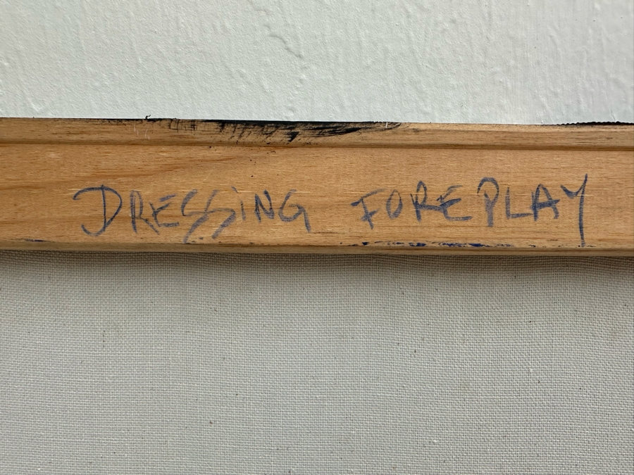 Gerrit Greve (1948-2024, Cardiff by the Sea, CA) Original Abstract B&W Nude Woman Drip Painting On Canvas Signed Front 30' X 40' Estimate $1,000-$2,000 [Photo 8]