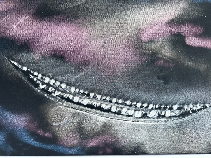 Gerrit Greve (1948-2024, Cardiff by the Sea, CA) Original Abstract Spirit Boats Acrylic Painting On Canvas Titled Voyage 295 2018 Signed Verso 36' X 24' Estimate $1,000-$2,000 [Photo 3]