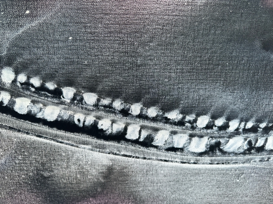 Gerrit Greve (1948-2024, Cardiff by the Sea, CA) Original Abstract Spirit Boats Acrylic Painting On Canvas Titled Voyage 295 2018 Signed Verso 36' X 24' Estimate $1,000-$2,000 [Photo 4]