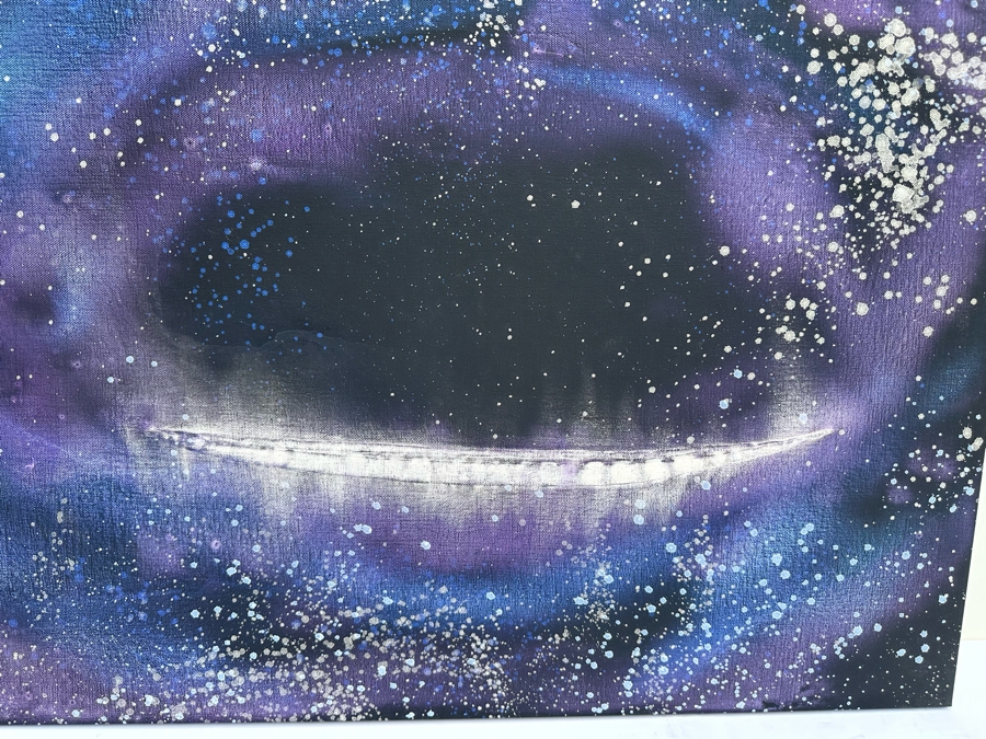 Gerrit Greve (1948-2024, Cardiff by the Sea, CA) Original Abstract Spirit Boats Acrylic Painting On Canvas Titled Voyage 239 2018 Signed Verso 36' X 24' Estimate $1,000-$2,000 [Photo 3]