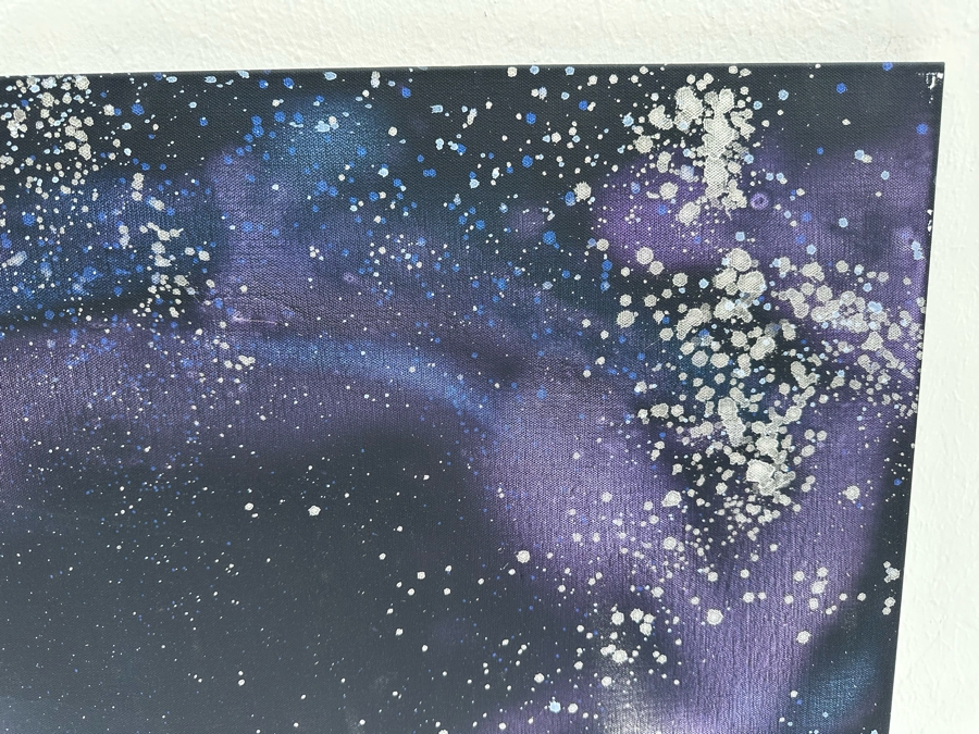 Gerrit Greve (1948-2024, Cardiff by the Sea, CA) Original Abstract Spirit Boats Acrylic Painting On Canvas Titled Voyage 239 2018 Signed Verso 36' X 24' Estimate $1,000-$2,000 [Photo 5]