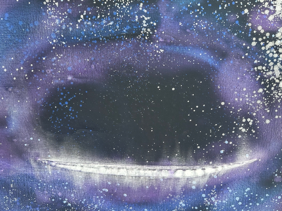 Gerrit Greve (1948-2024, Cardiff by the Sea, CA) Original Abstract Spirit Boats Acrylic Painting On Canvas Titled Voyage 239 2018 Signed Verso 36' X 24' Estimate $1,000-$2,000 [Photo 6]