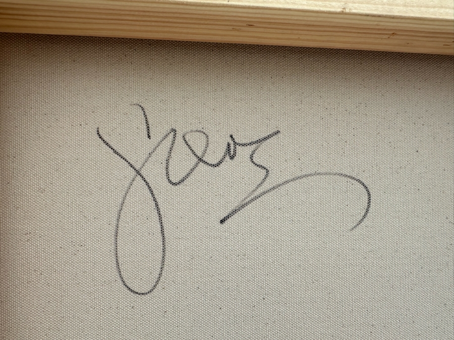 Gerrit Greve (1948-2024, Cardiff by the Sea, CA) Original Abstract Colorful Underwater Ocean Acrylic Painting On Canvas Titled 'Underwater Jubilee' 2021 Signed Verso 60' X 36' Estimate $1,000-$2,000 (Updated Size) [Photo 8]