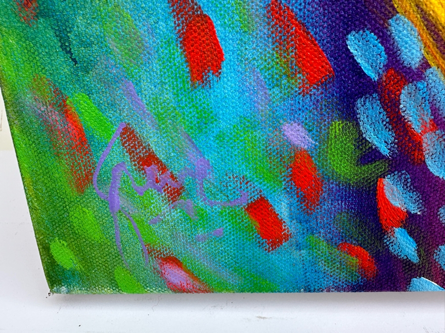 Gerrit Greve (1948-2024, Cardiff by the Sea, CA) Original Abstract Colorful Underwater Ocean Acrylic Painting On Canvas Titled 'Underwater Jubilee' 2021 Signed Verso 60' X 36' Estimate $1,000-$2,000 (Updated Size) [Photo 5]