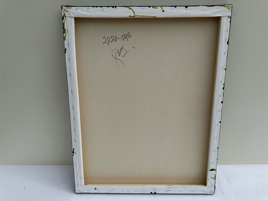 Gerrit Greve (1948-2024, Cardiff by the Sea, CA) Original Abstract Flowers Acrylic Painting On Canvas 2020 Signed Verso 24' X 30' Estimate $1,000-$2,000 [Photo 9]