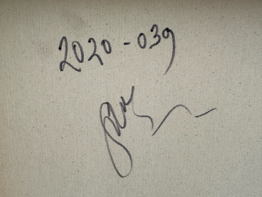 Gerrit Greve (1948-2024, Cardiff by the Sea, CA) Original Abstract Flowers Acrylic Painting On Canvas 2020 Signed Verso 24' X 30' Estimate $1,000-$2,000 [Photo 7]