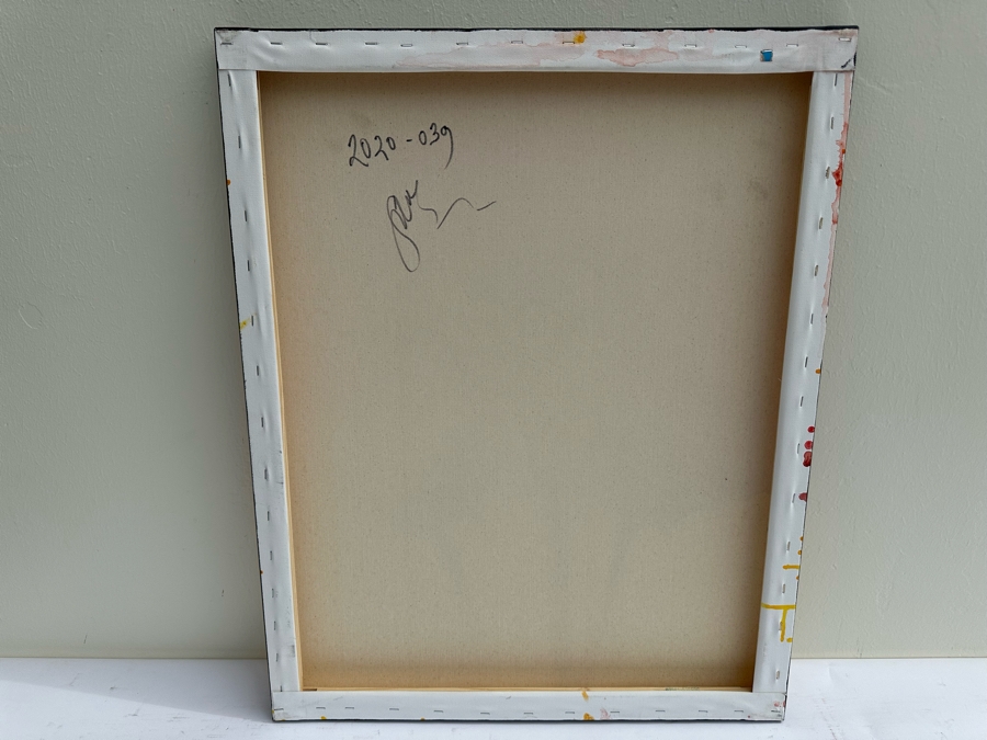 Gerrit Greve (1948-2024, Cardiff by the Sea, CA) Original Abstract Flowers Acrylic Painting On Canvas 2020 Signed Verso 24' X 30' Estimate $1,000-$2,000 [Photo 6]