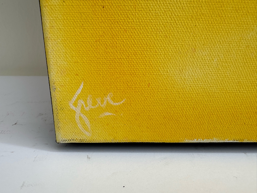 Gerrit Greve (1948-2024, Cardiff by the Sea, CA) Original Abstract Flowers Acrylic Painting On Canvas 2020 Signed Verso 24' X 30' Estimate $1,000-$2,000 [Photo 4]