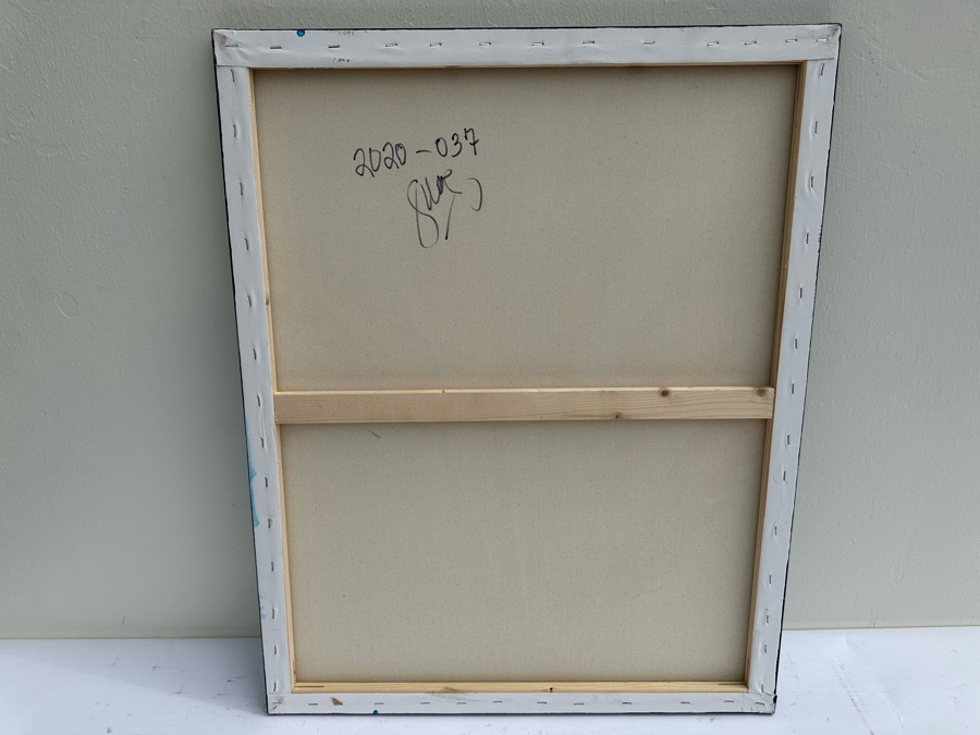 Gerrit Greve (1948-2024, Cardiff by the Sea, CA) Original Abstract Flowers Acrylic Painting On Canvas 2020 Signed Verso 24' X 30' Estimate $1,000-$2,000 [Photo 5]