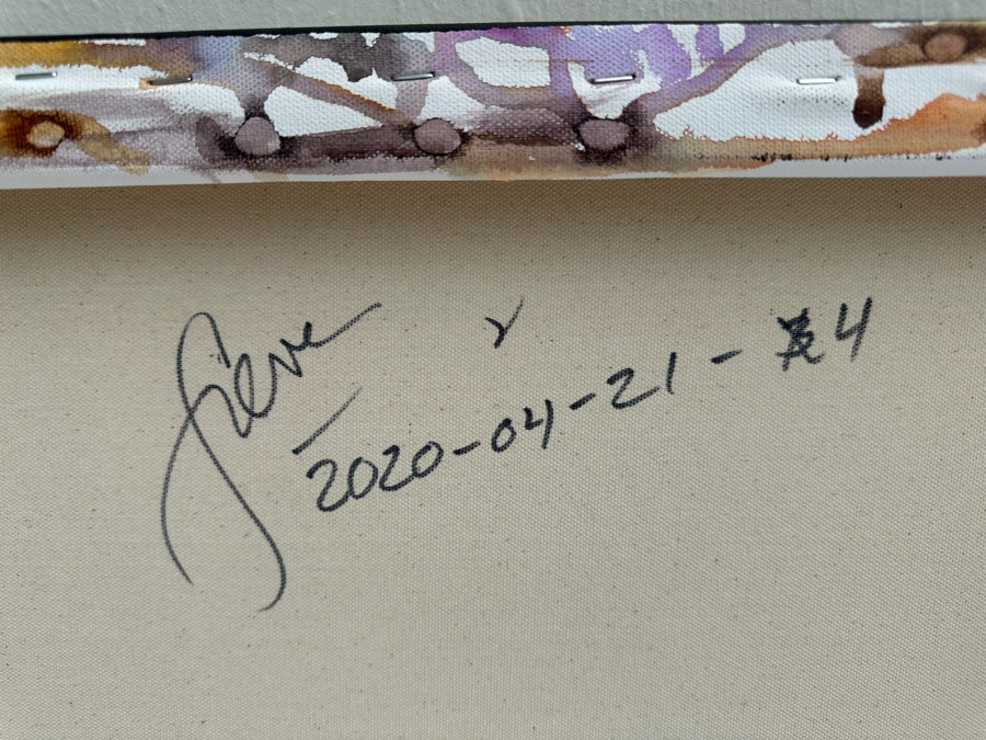 Gerrit Greve (1948-2024, Cardiff by the Sea, CA) Original Abstract Acrylic Painting On Canvas 2020 Signed Verso 30' X 24' Estimate $1,000-$2,000 [Photo 7]