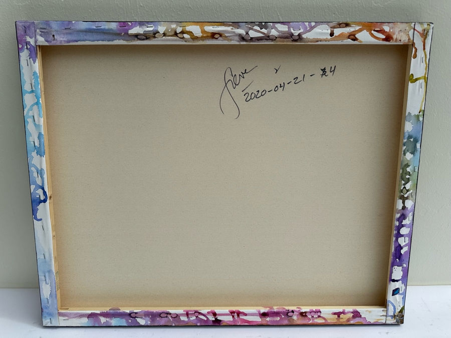 Gerrit Greve (1948-2024, Cardiff by the Sea, CA) Original Abstract Acrylic Painting On Canvas 2020 Signed Verso 30' X 24' Estimate $1,000-$2,000 [Photo 6]