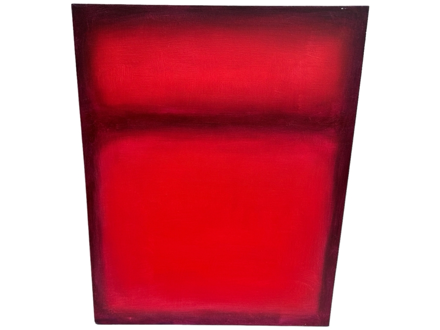 Gerrit Greve (1948-2024, Cardiff by the Sea, CA) Original Modernist Abstract Color Field Acrylic Painting On Canvas In Manner Of Mark Rothko 2010 Signed Verso 24' X 30' Estimate $1,000-$2,000